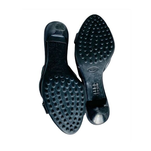 Tod's Black Patent Leather Kitten Heels - 6 1/2 - Picture 3 of 6